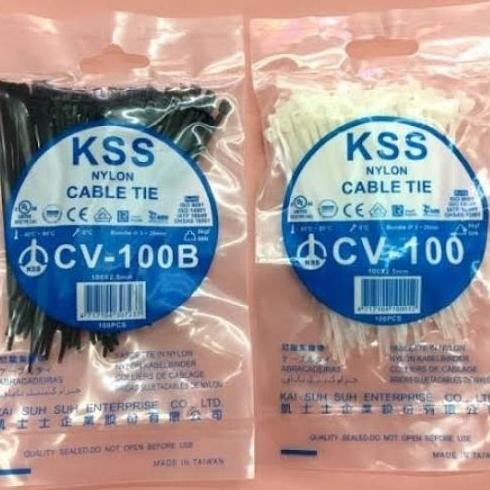 

Diskon! Cable Ties KSS CV-100 100mm x 2.5mm | Kabel Tis Insulock Mini 10cm Isi 100pcs