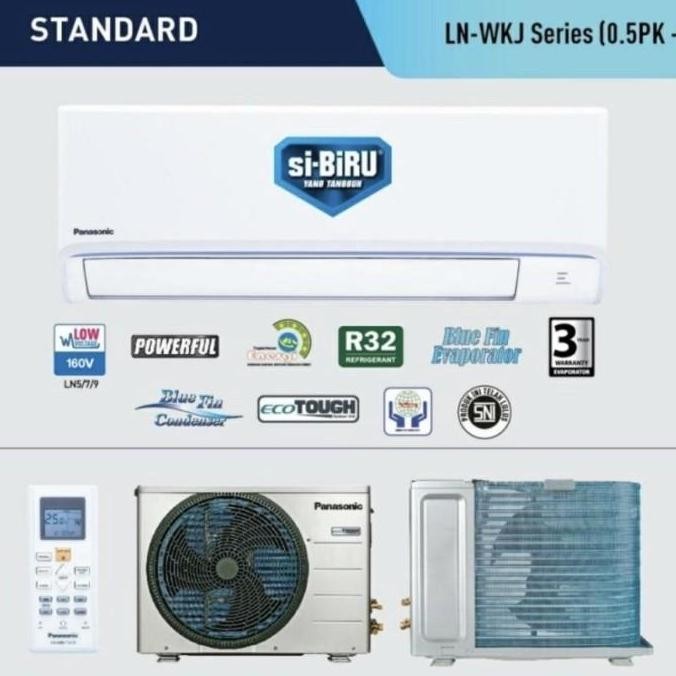 NEW AC SPLIT 1PK PANASONIC LN9WKJ SI BIRU LOW VOLTAGE R32 LN09WKJ 1 PK