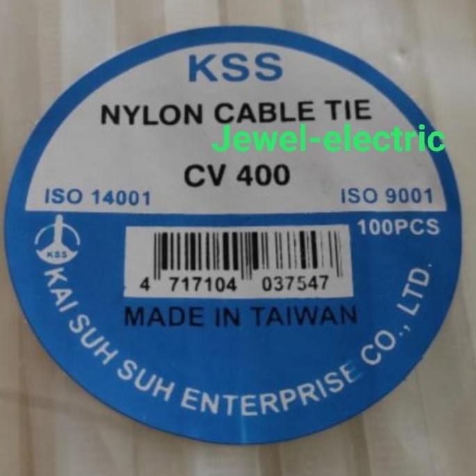 

Diskon! Cable Tie KSS CV-400 7.6mm x 400mm Hitam - Kabel Tis Nylon Isi 100pcs