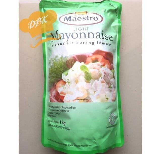

Tersedia Mayonnaise Maestro 1kg mayonaise mayo kurang lemak mayones pouch