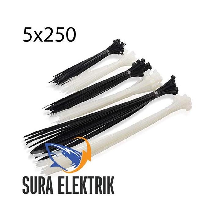 

Diskon! Cable Ties FORT FSM 5x250mm Hitam & Putih Nylon Isi 100pcs