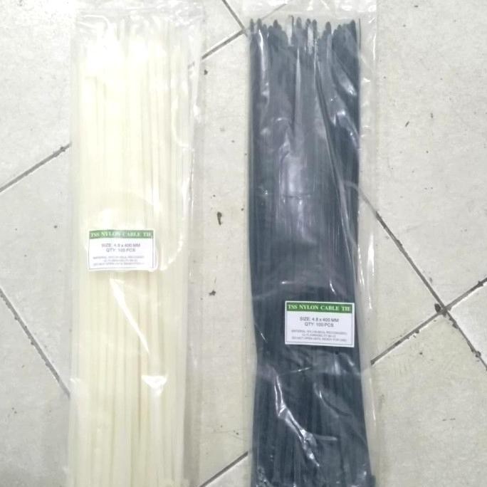 

Diskon! Cable Ties 4.8 x 400mm 40cm - Nylon Cable Tie Hitam/Putih Serbaguna