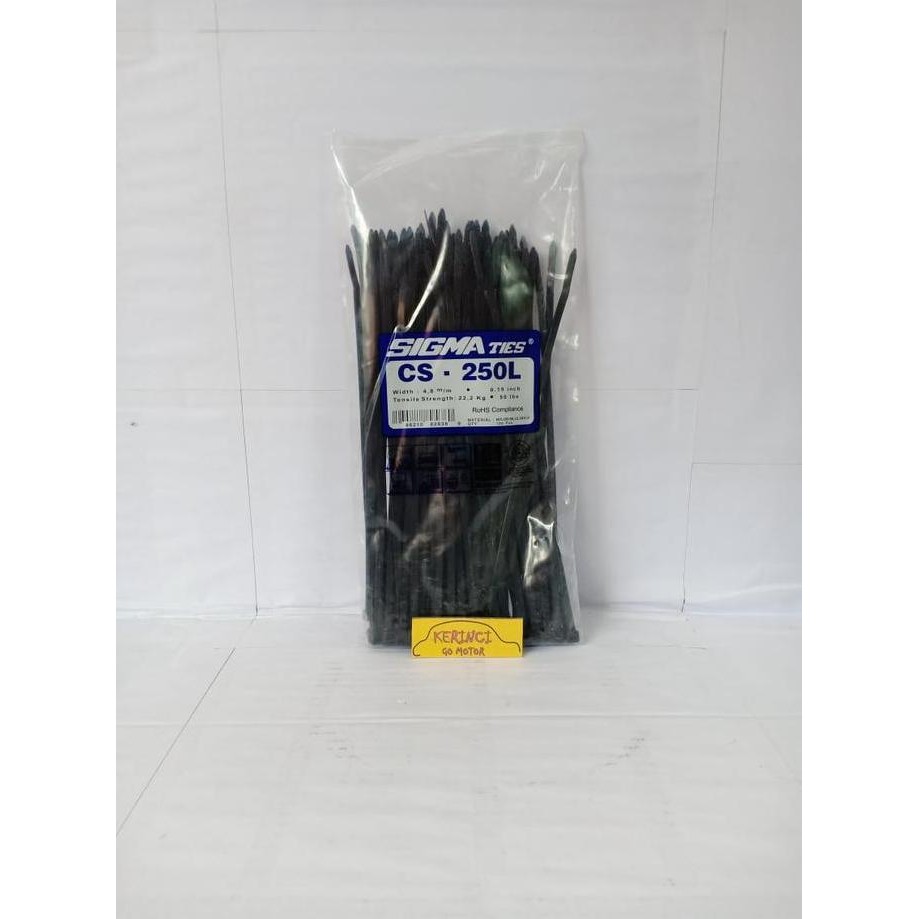 

Diskon! Kabel Ties SIGMA CS-250L 25cm Hitam - Tali Pengikat Insulok Original