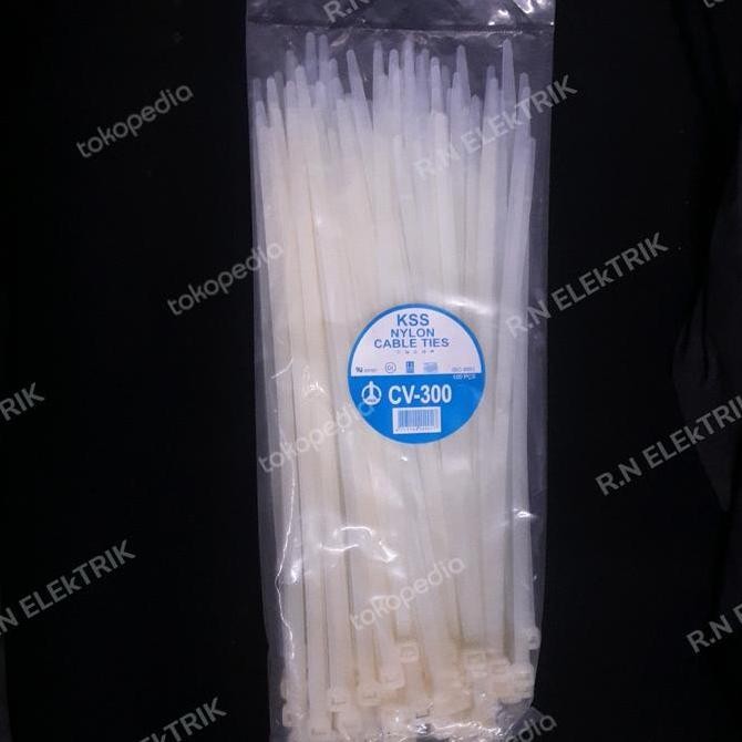 

Diskon! Kabel Ties KSS CV-300 7.6mm x 300mm Putih Cable Tie Taiwan