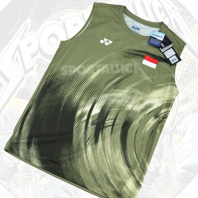 Kaos / Jersey Baju Sleeveless Badminton Yonex 2851 Indonesia Open 2024