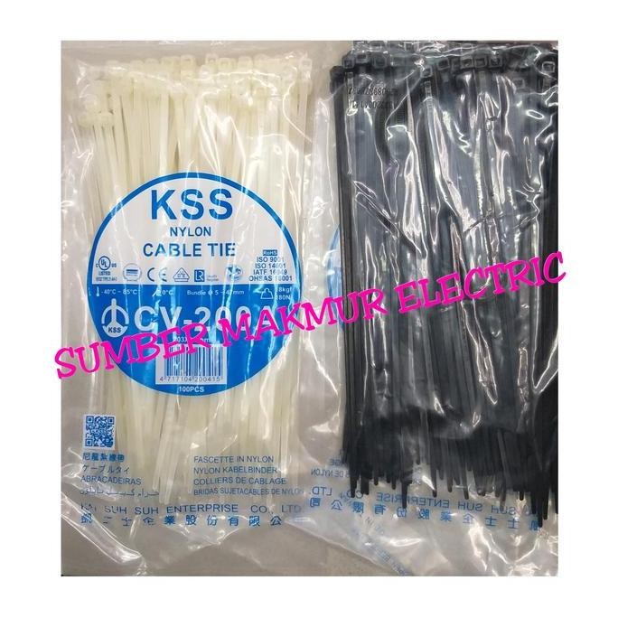 

Diskon! Cable Ties KSS CV-200A 20cm x 3.6mm - Isi 100pcs Tali Kabel