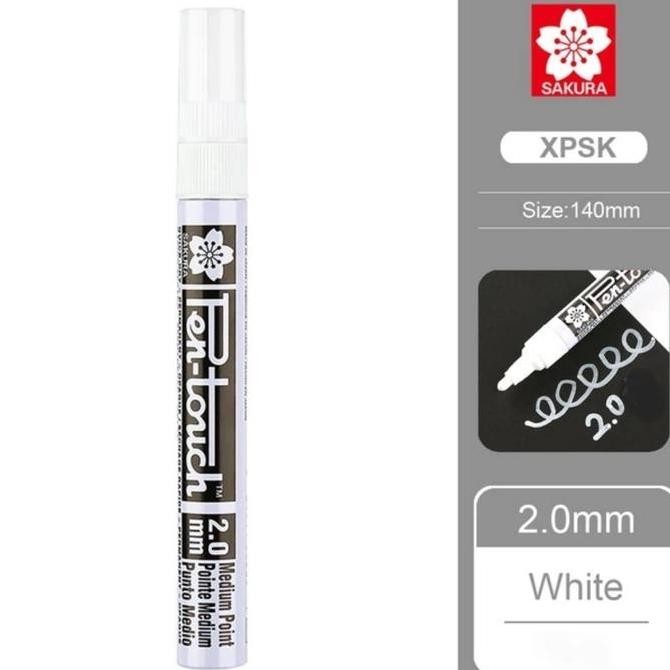 

Sakura Pen Touch Permanent Paint Marker Medium 2.0Mm # White