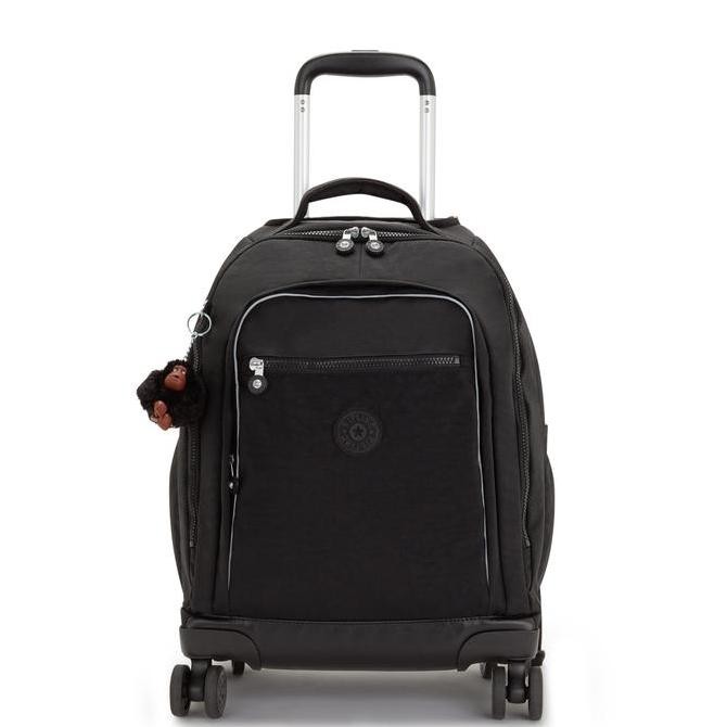 Kipling New Zea Wheeled Backpack Trolley Compartmen Laptop -True Black