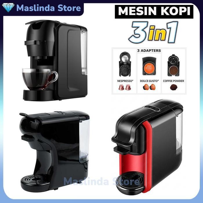 PH Mesin Kopi 3in1 Capsule Espresso Nespresso Dolce Gusto Coffe Maker Pro