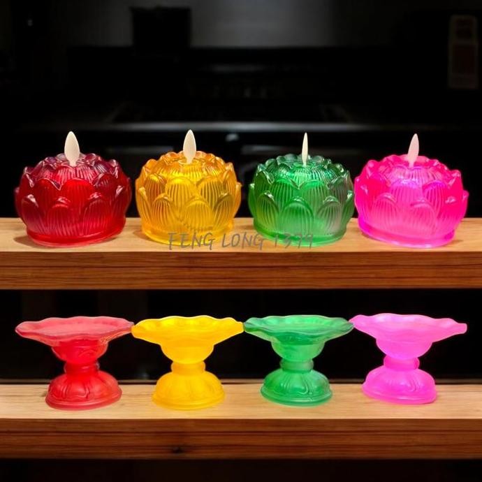 Lampu Lilin Puja / Sembahyang Kristal LED Daya / Tenaga Baterai