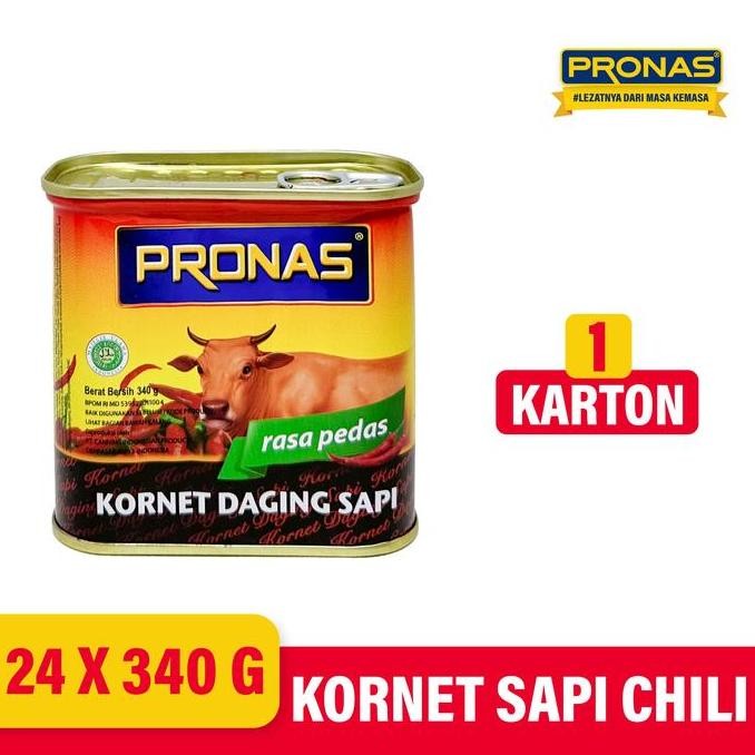 

PRONAS Kornet Sapi Chili 340 gr (Kemasan Karton)