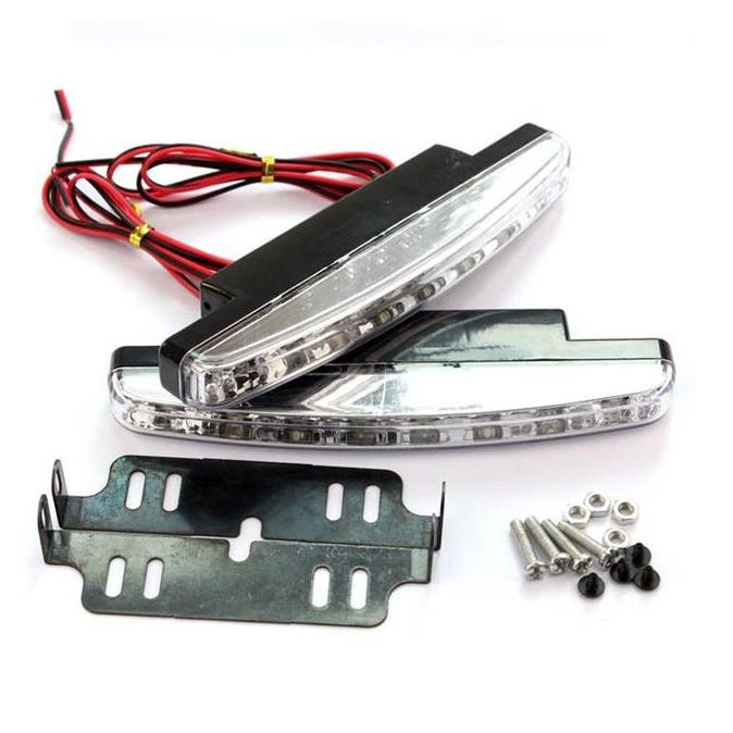 Lampu Led Drl 8 Titik Fog Lamp + Bracket Mobil Isuzu Mux