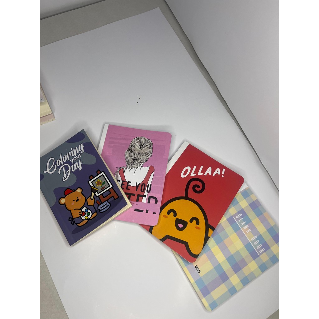 

NOTEBOOK A6 AESTHETIC 4PCS/tersedia harga grosir/hadiah ulang tahun/hadiah agustusan/coretan anak