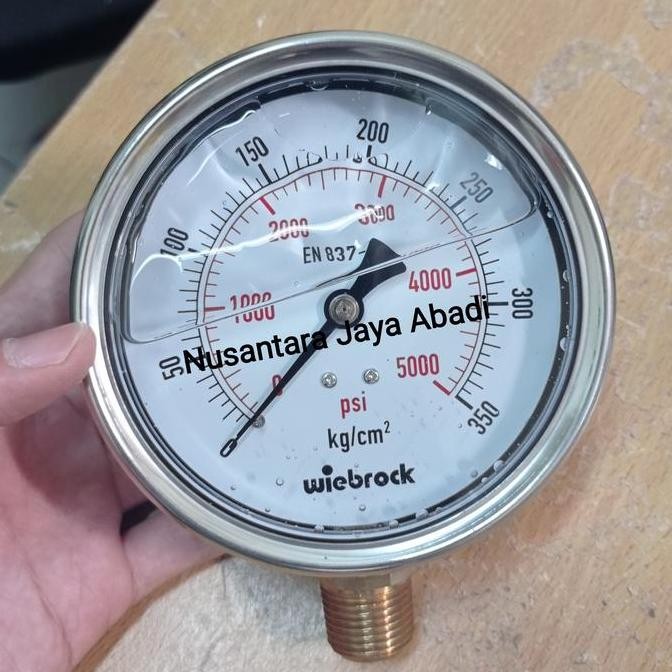 Pressure Gauge Stainless 4 " Inchi 5000 Psi