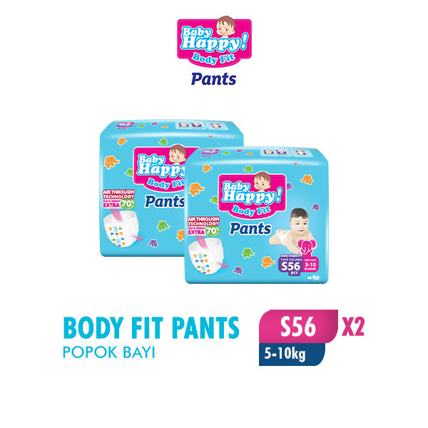 Baby Happy Pants Popok Bayi Celana S 56 x2