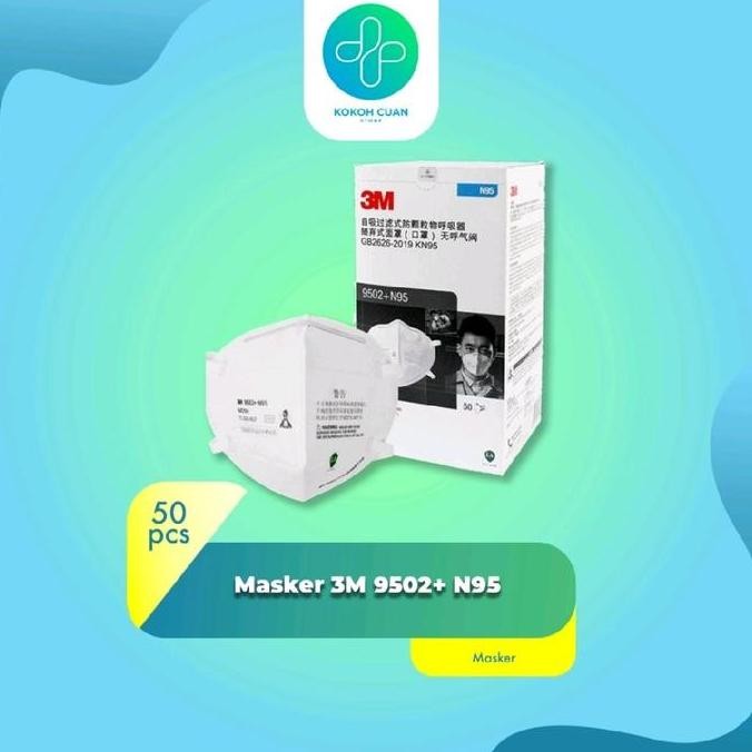 Masker 3M N95 9502+ Isi 50 New Stok
