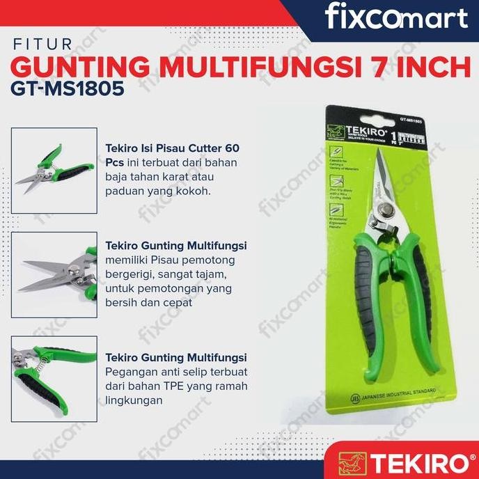 

Tekiro Gunting Multifungsi 7 Inch Pasti Promo