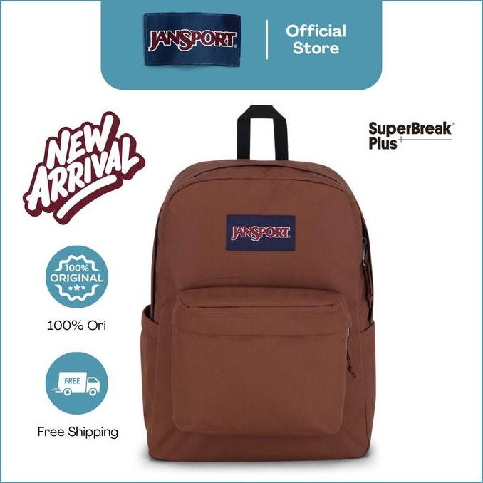 Jansport Tas Ransel Laptop /  Backpack Kantor / Daypack Sekolah / Superbreak Plus Basic Brown Co