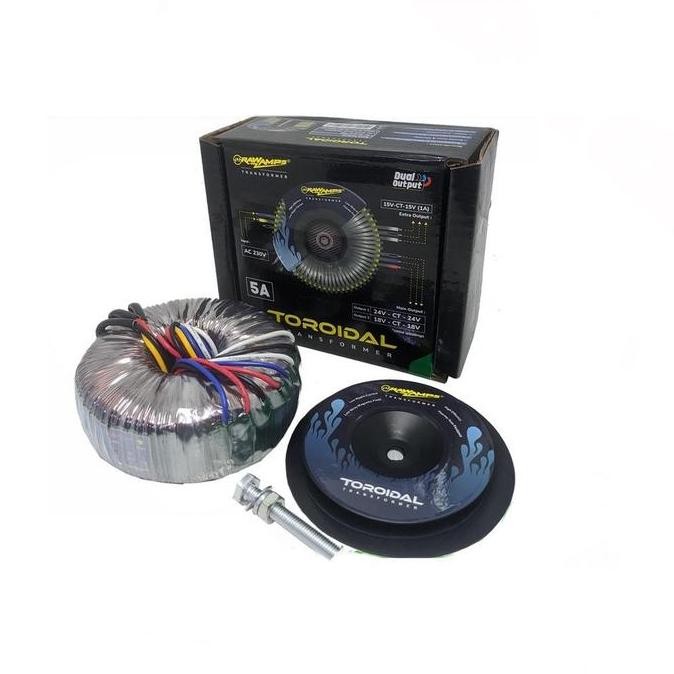 TRAFO TRAVO DONAT 5A 18-24V CT TRAVO TOROID RAWAMPS ORIGINAL