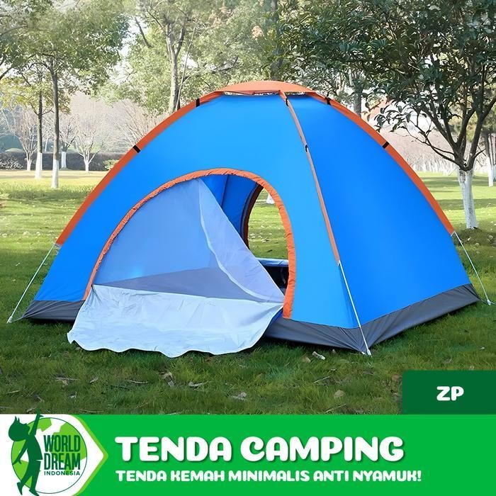 MS WORLDDREAM - Tenda Camping Simple Tenda Outdor/Tenda Camping - ZP-8-BIRU