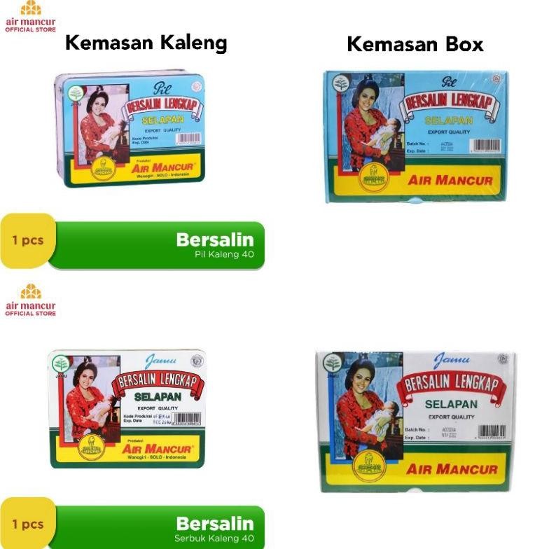 

Terlaris Jamu Pil Bersalin Lengkap Selapan Box / Kaleng 40 Hari Air Mancur