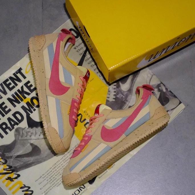 Murah Nike Cortez X Union Tan Beige Pink Original - 37