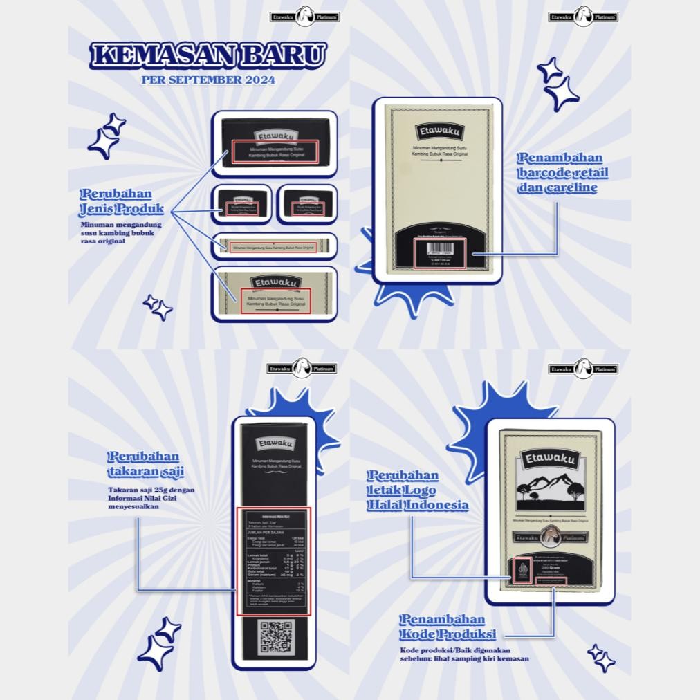 

Model Baru ETAWAKU PLATINUM - SUSU KAMBING BUBUK ORIGINAL UNTUK MASALAH PERNAFASAN DAN SENDI !