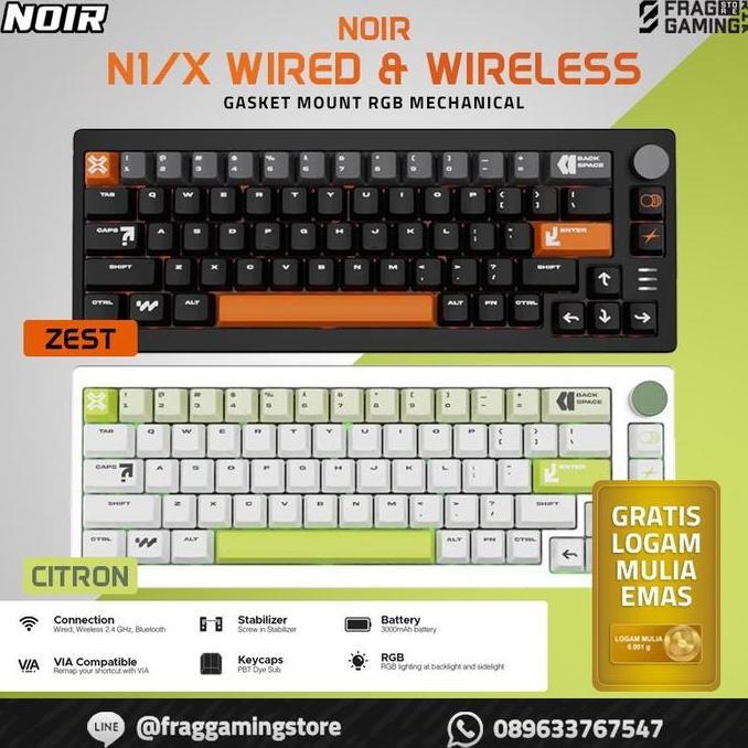 (Expert) Noir N1X N1/X 65% VIA/QMK N1 XWireless Gaming Keyboard NoirN1X VIA QMK