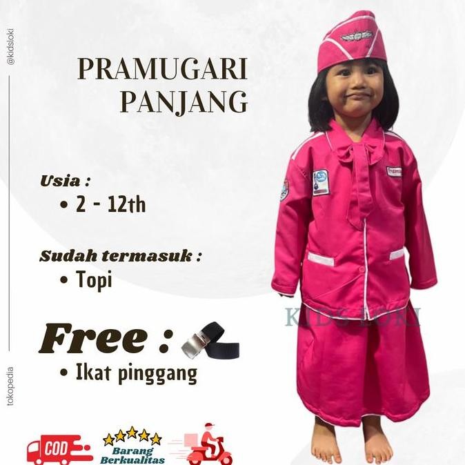 baju pramugari panjang anak perempuan seragam pramugari anak baju profesi anak