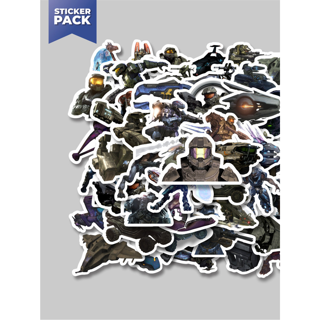 

[100PCS]Stiker Pack Stiker Game Series Halo Karakter Mix 5 Aesthetic Vinyl Anti Air Dekorasi Sticker Laptop Buku Journal Koper Helm Casing HP Gitar Helm Skateboard