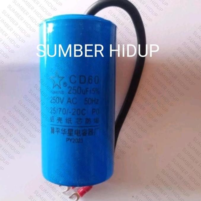 Kapasitor Cd60 250Uf 250V Ac Capasitor 250Mfd 250 Uf Mfd 250 V Cd-60