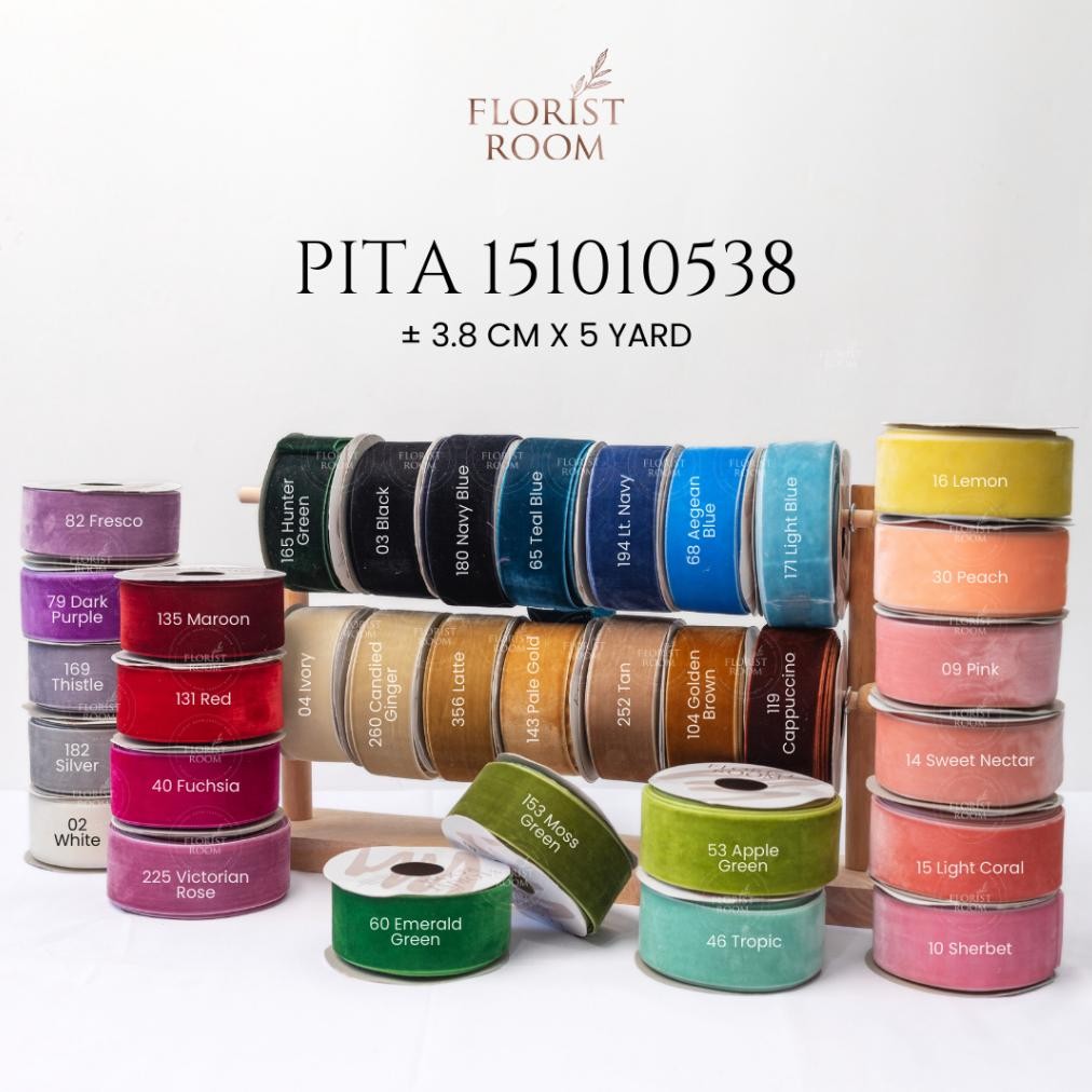 

Pita 151010538 3.8cm x 5yard - Velvet Ribbon - Beludru aSt