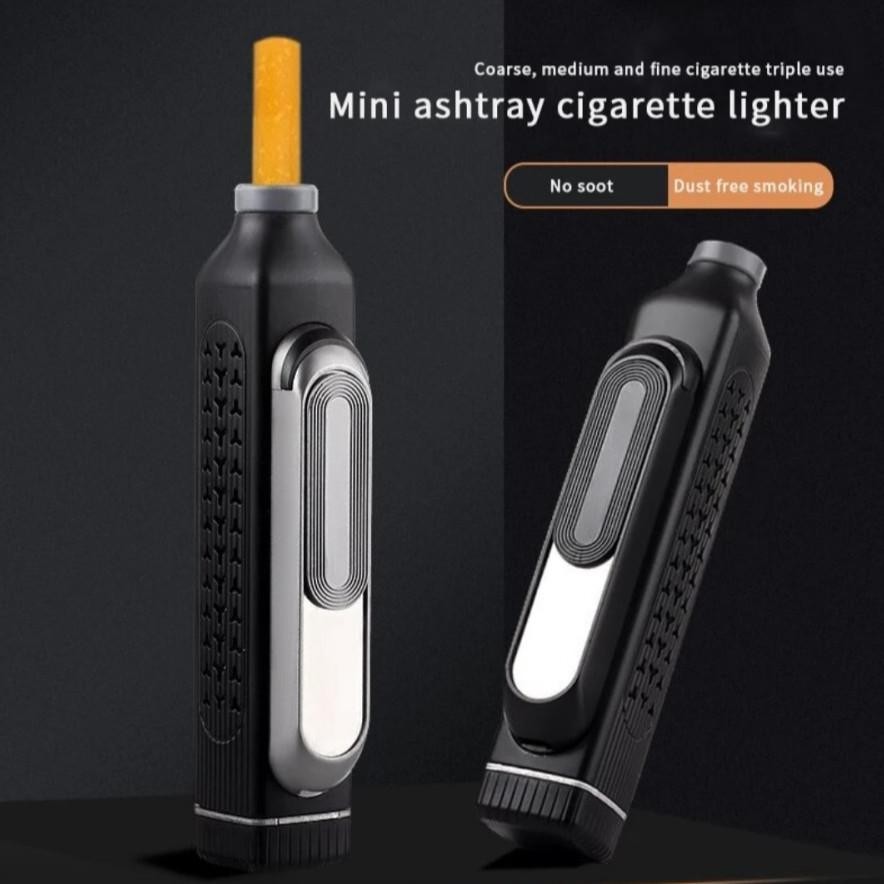 Deshan Ashtray Cigarette Pipa Asbak Portable Filter Rokok Pipe Smoking Rechargeable Lighter. aSt
