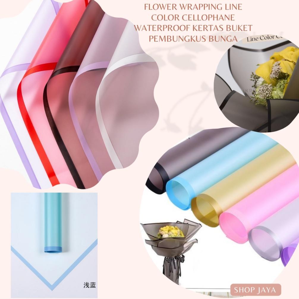 

[20 LEMBAR] KERTAS FLOWER WRAPPING LINE COLOR CELLOPHANE KERTAS BUKET BUNGA HAND BOUQUET aSt