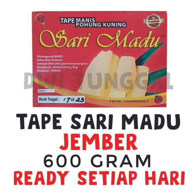 

(Allthebest) Tape Sari Madu Jember Asli 600 gram Ready hampir setiap Hari