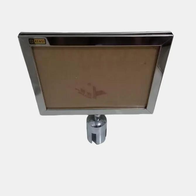 

Siap Kirim Sign Frame A4 Stainless Steel Poster Display Double Acrylic Standing Signage