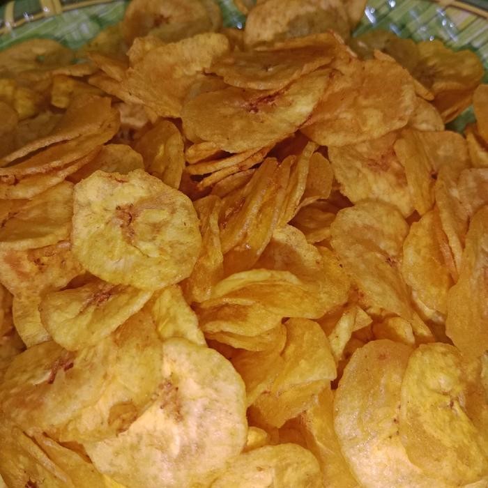 

Ccf 1Kg Kripik Pisang Kepok Koin Gurih Asin Keripik Cemilan