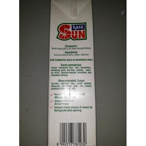 

Promo Santan Cair Sun Kara 1000Ml - Krim Kelapa Siap Pakai