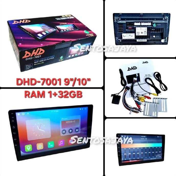 SIAP KIRIM HEADUNIT ANDROID 9 INCH DHD-7001 RAM 1GB + 32GB STORAGE