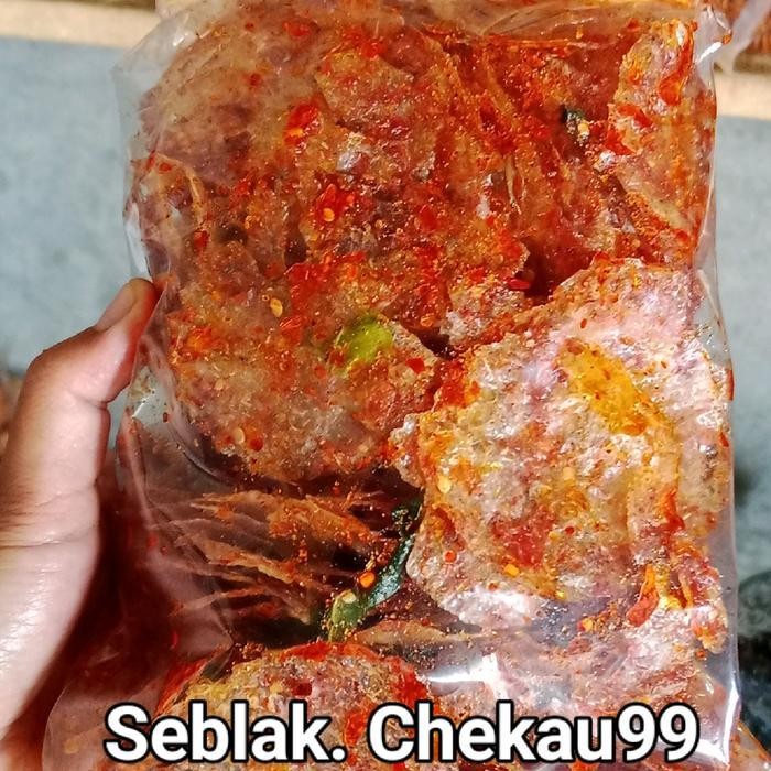 

CCF 1kg keripik kaca kriuk seblak kering renyah Food Pedas Snack Kripca Kripik kaca