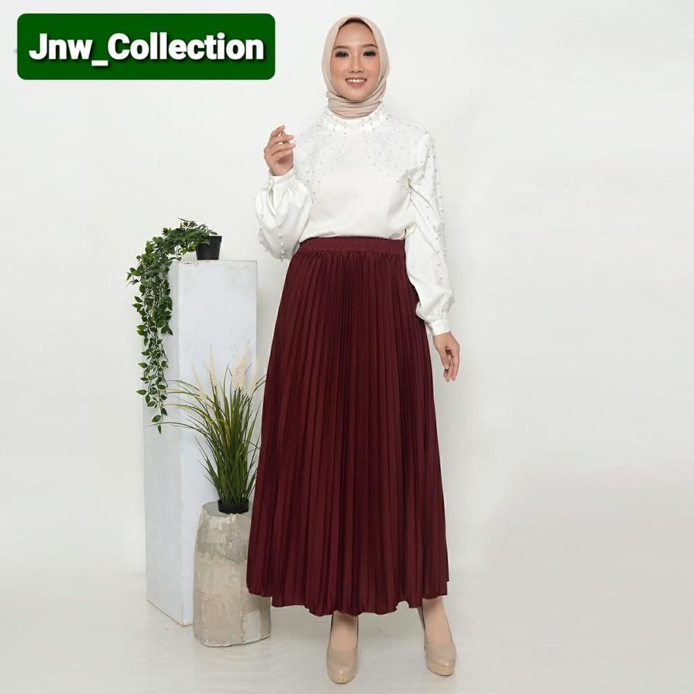 Terbaru JNW-ROK PLISKET PREMIUM 256A BAHAN HYGET BAGUS DAN TEBAL / ROK BEST SELLER. ,,