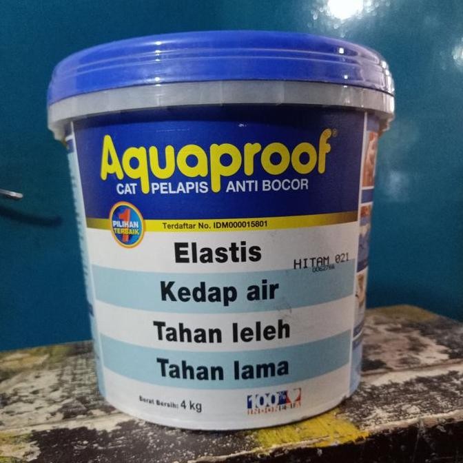 BEBAS ONGKIR - Aquaproof 021 Hitam, cat pelapis anti bocor kemasan 4 kg (galon)