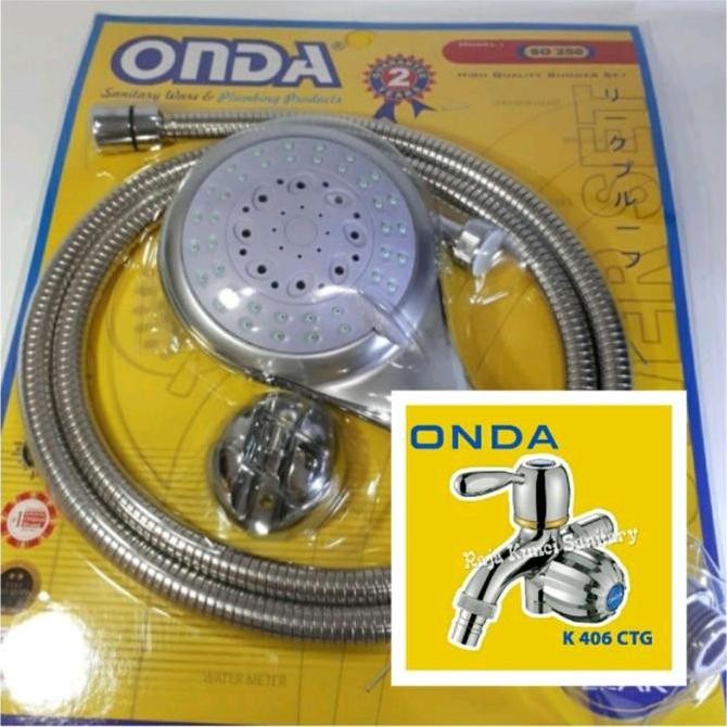 Bst Ready Hand Shower Onda So 250 + Kran Cabang Onda/Paket Lengkap Shower Onda Best Seller