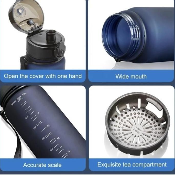 UZSPACE 5032 Botol Minum Olahraga Besar 1.5 Liter USA Tritan