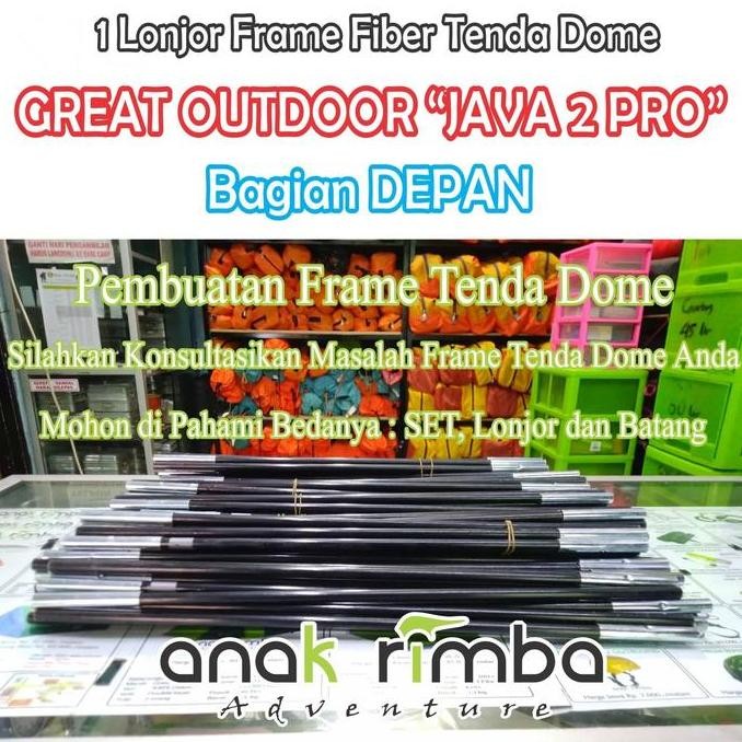 SETING FRAME TENDA DOME GREAT OUTDOOR "JAVA 2 PRO" BAGIAN DEPAN
