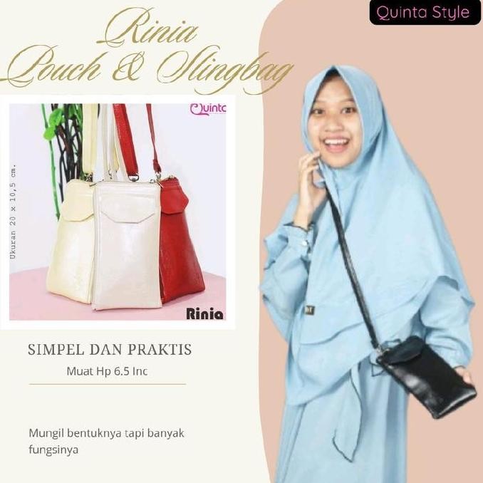 Tas Quinta Tas Rinia slingbag Pouch Imut Tas Hp Tas Wanita Selempang Simpel Praktis Mungil