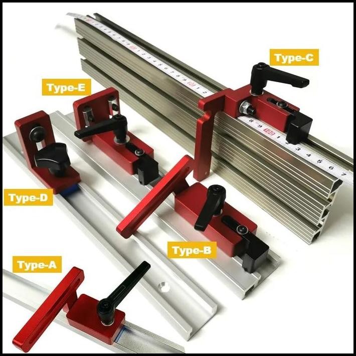 t track connector / track stop / table saw miter saw fence connector