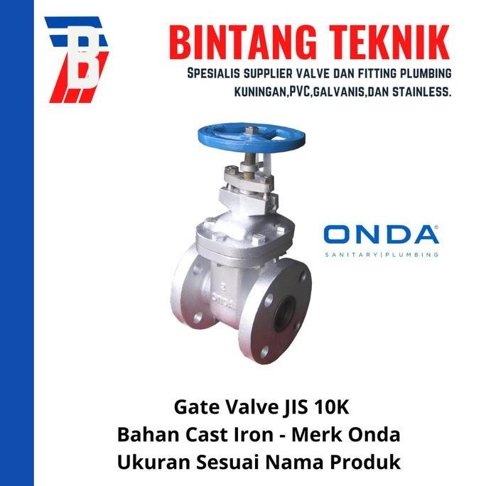Gate Valve 2" Inch Cast Iron Onda Jis 10K