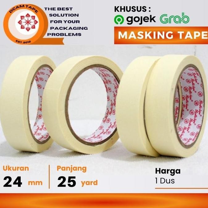 

MASKING TAPE 1 INCH X 25 YARD BODHI TAPE/ LAKBAN KERTAS - DUS ORIGINAL DAN TERPERCAYA