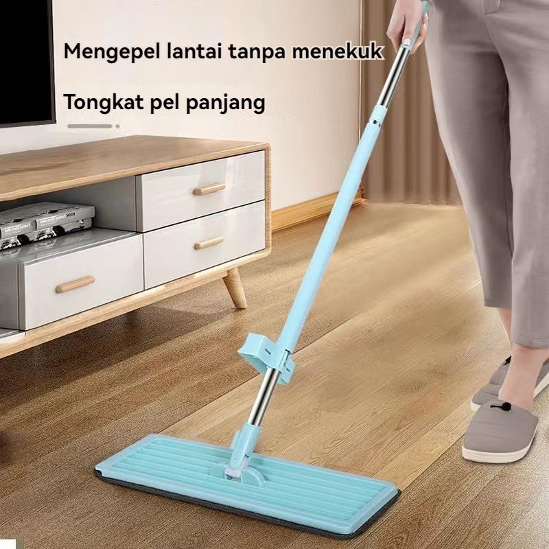 Alat Pel Pembersih Lantai Tarik Peras Alat Pel Lantai Ultra Mop Pel Lantai Tarik Handle Free